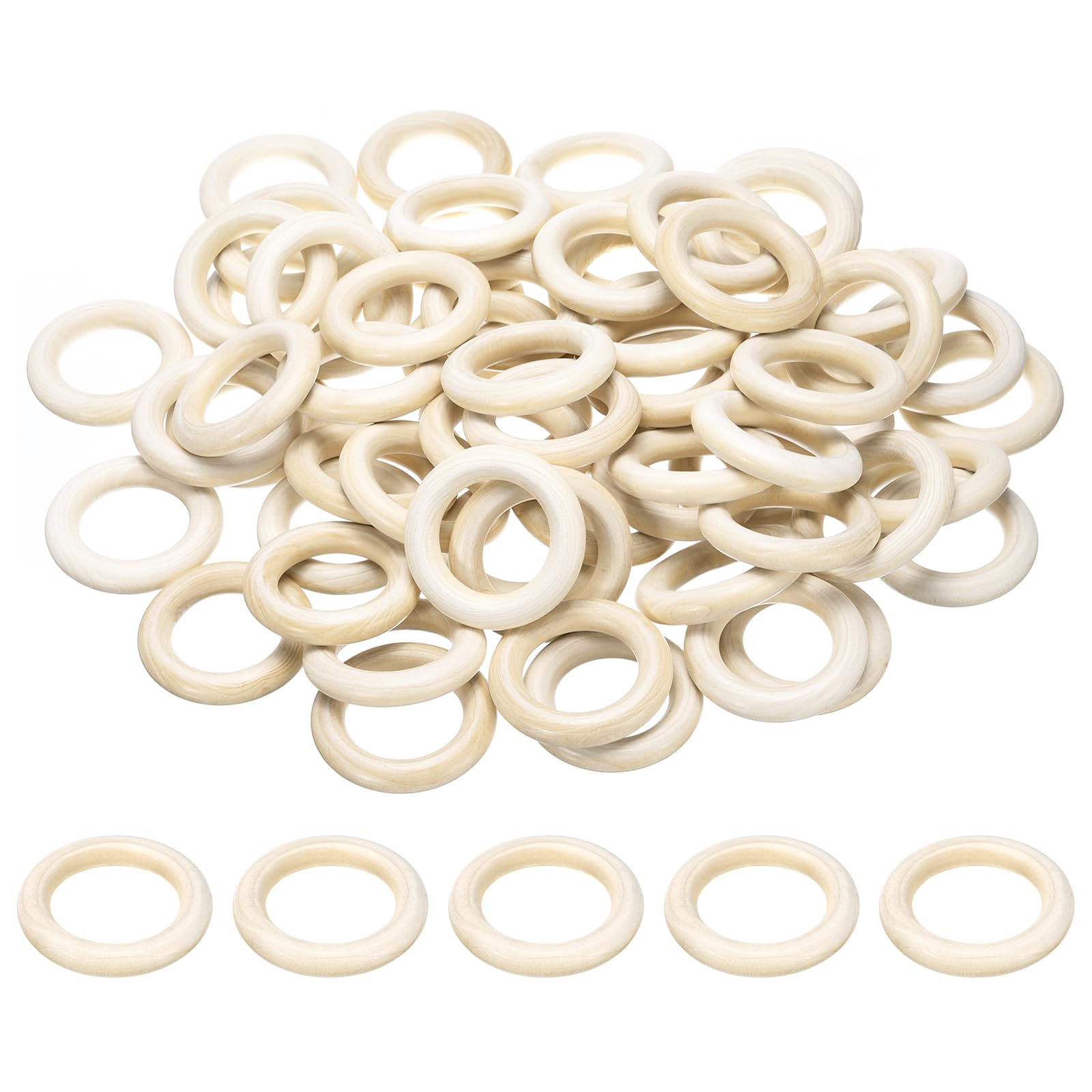 Anneaux en bois pour macramé uxcell 55 mm déco bohème suspendue artisanale