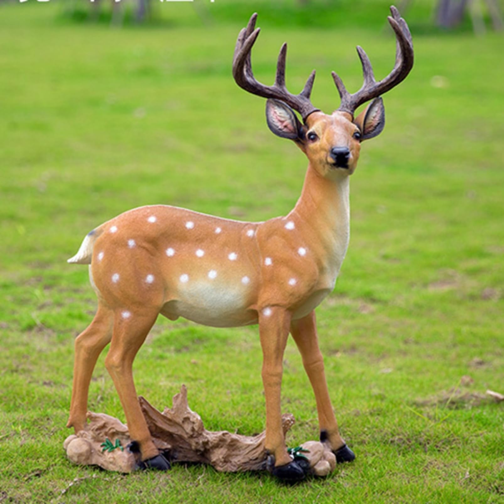 Amazon.co.jp: ガーデン置物 エゾシカ鹿が可愛い 屋外装飾として最適な