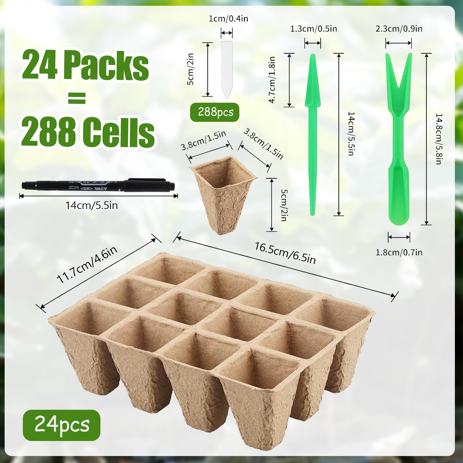 Vasetti Biodegradabili Per Piantine 220pz - Con Etichette, Ideali Per Orto - Foto 2