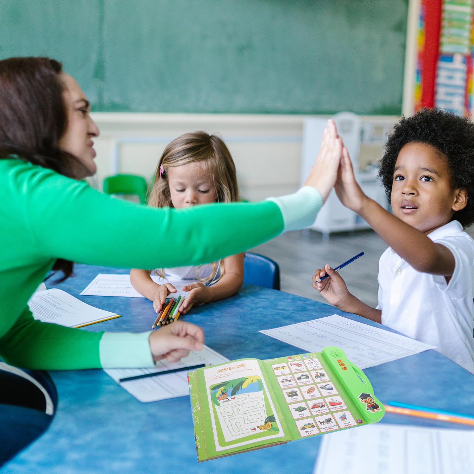 Gioco Educativo Elettronico Sonoro per Sviluppare Abilità di Lettura, Giocattolo in Abs per Scuola Materna e Decorazioni Scuola in Feste di Compleanno