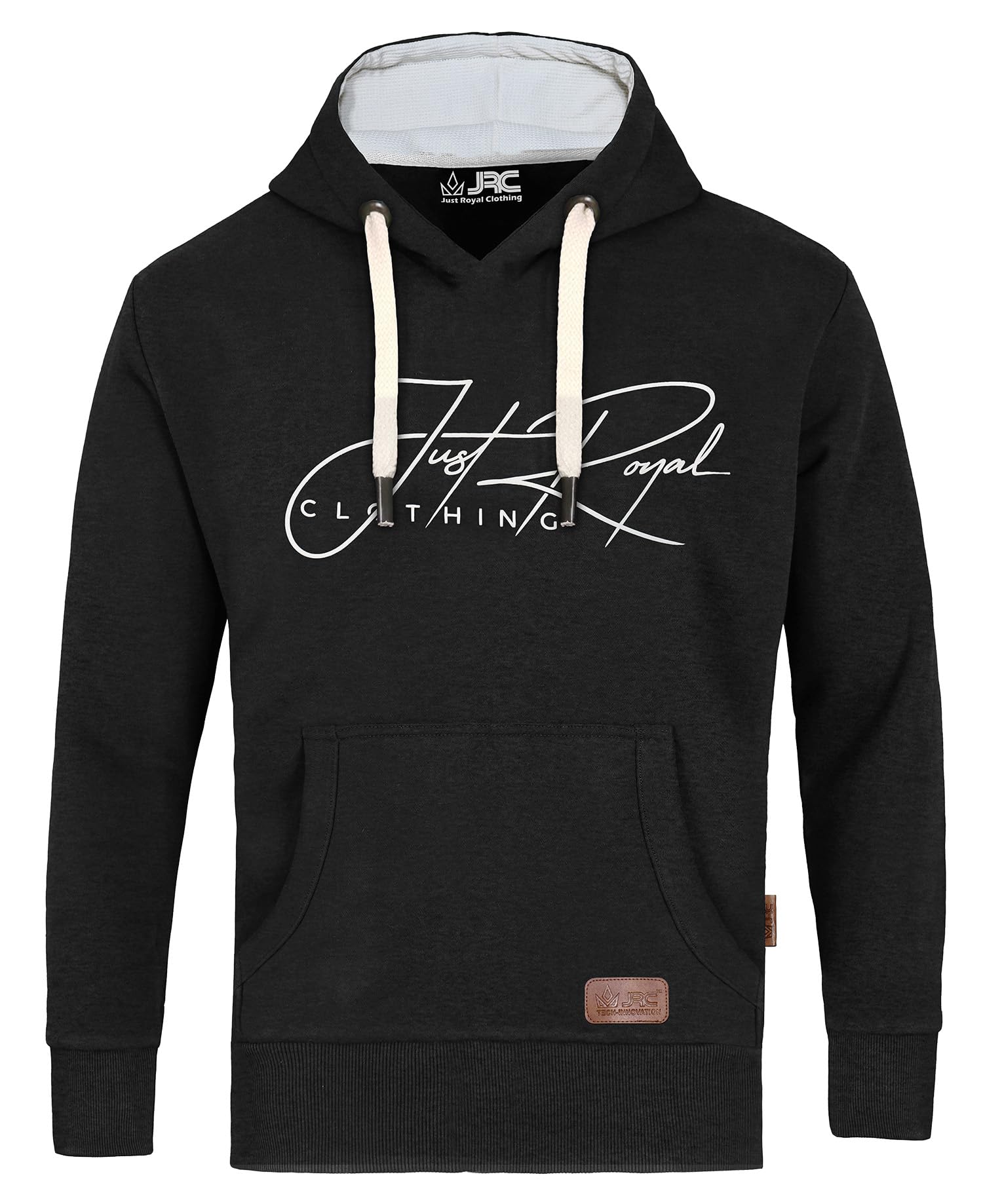 Jrc Just Royal Clothing Men's Charcoal Pullover Fleece Hoodies With Thermal Hood Inner, Casual Hooded Sweatshirt Tops With Kangaroo Pockets (, Xxxl)