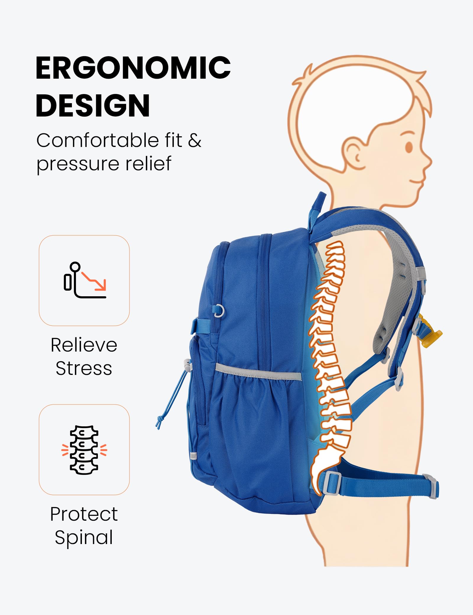 SKYSPER Kinderrucksack 15L Wanderrucksack für Jungen & Mädchen Outdoor