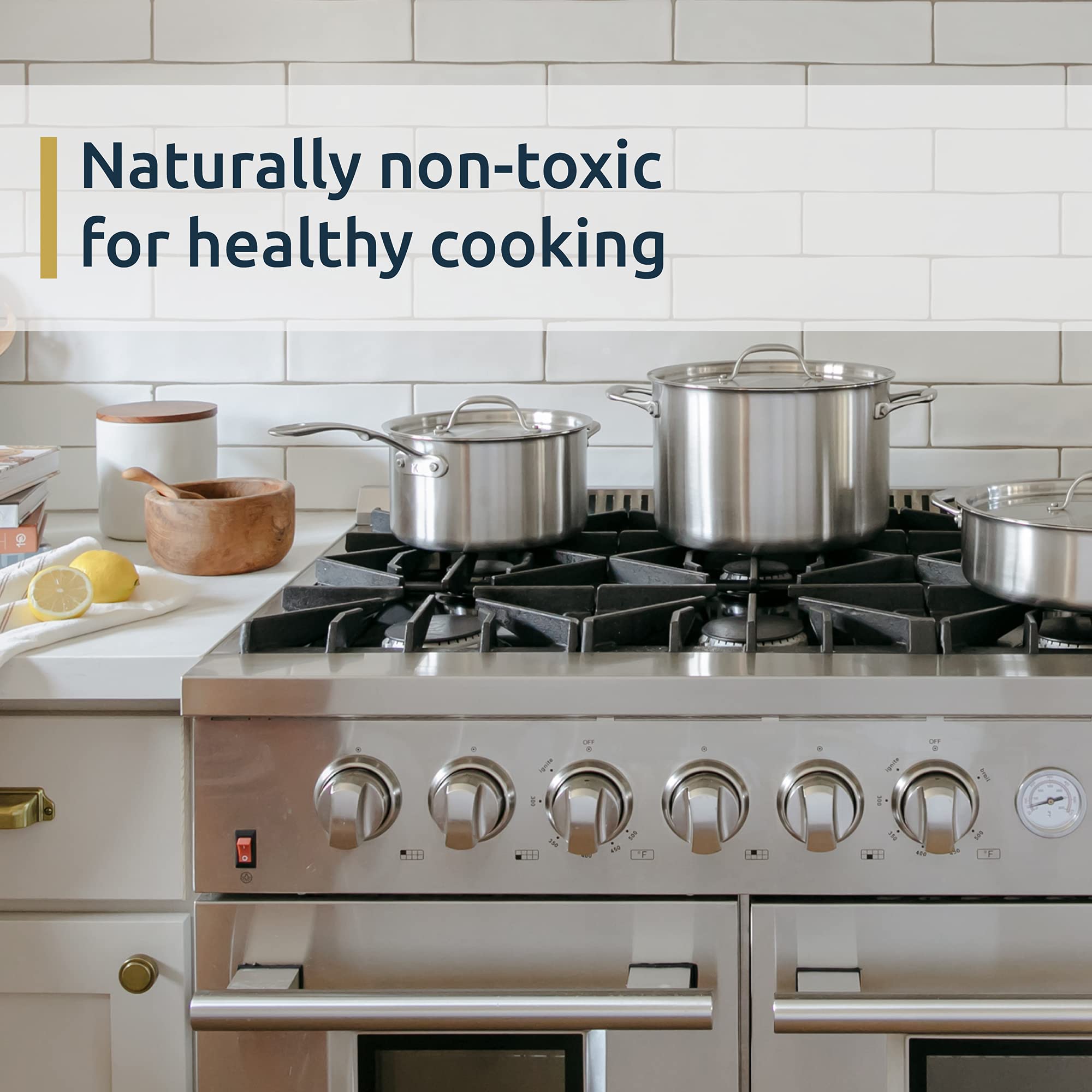 Kitchara Stainless Steel Cookware Set Oven Safe & Induction Cooktop