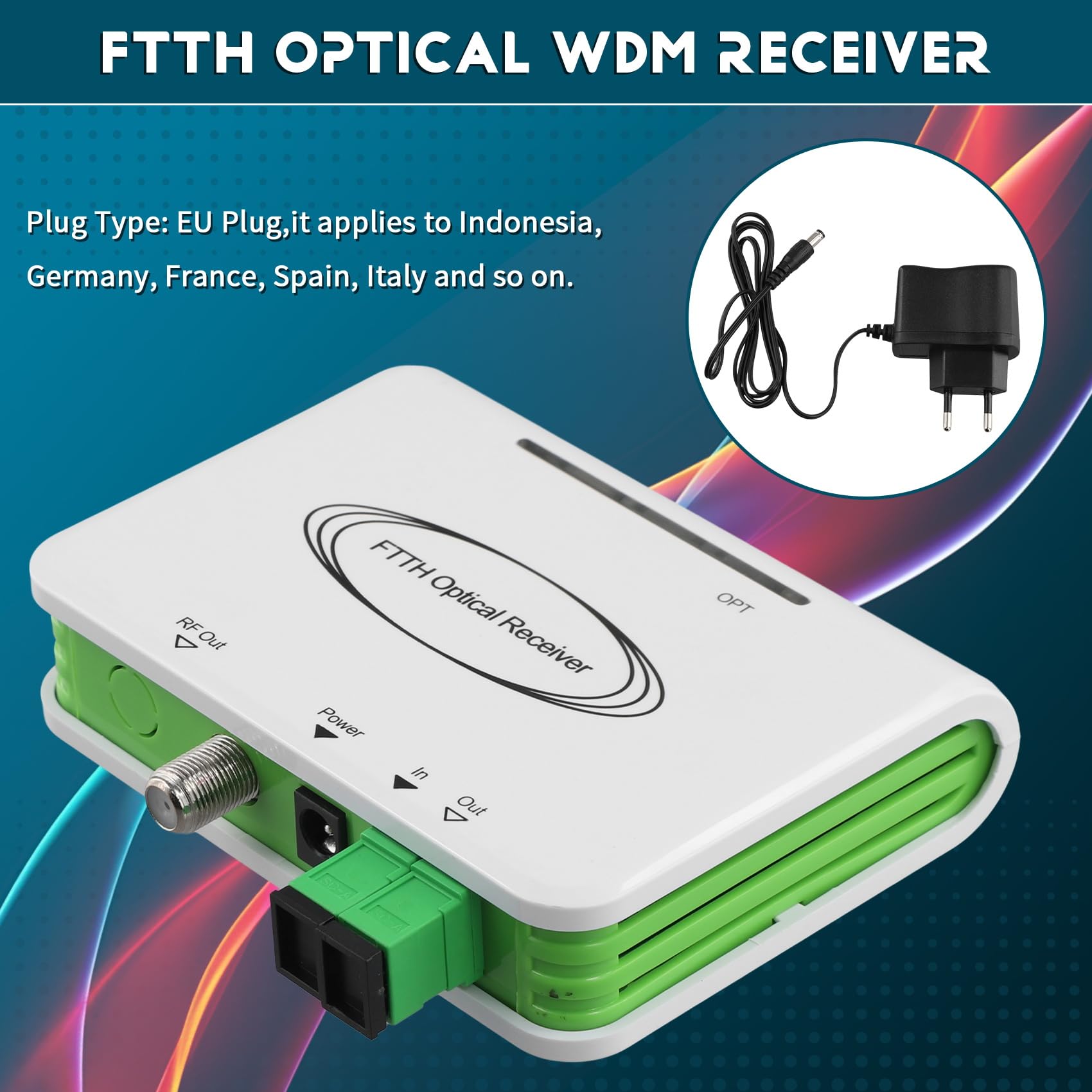 Système CATV ONU FTTH Récepteur Optique WDM Nœud Optique Triplexeur Actif SC/ (A) Prise UE