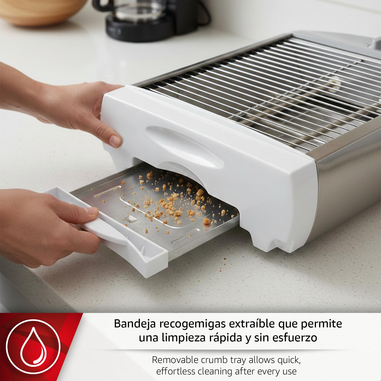 Magefesa SUN UP-Tostapane orizzontale 600 W, colore: bianco