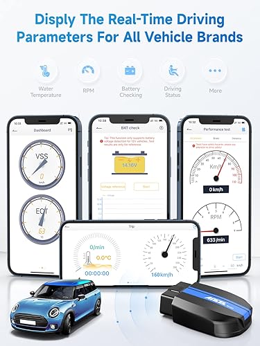 Miniatura 8 de ANCEL BD300 - Escáner Bluetooth BMWMini Cooper OBD1 OBD2 lecturaborrar SRS Airbag ABS Engine TPMS Codes de fallo registro de batería de automóvil