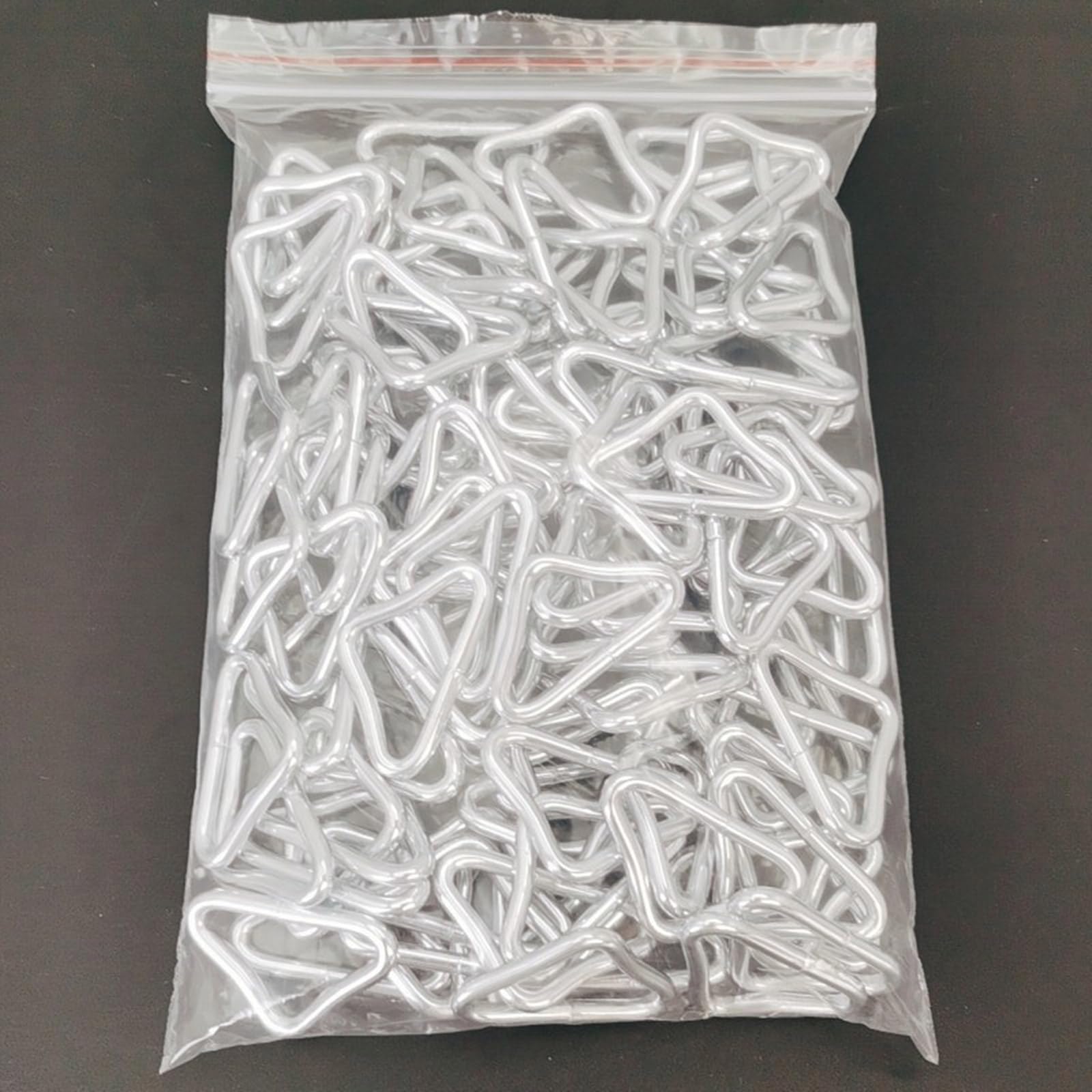 100 hebillas triangulares de metal para cierre de bolsa