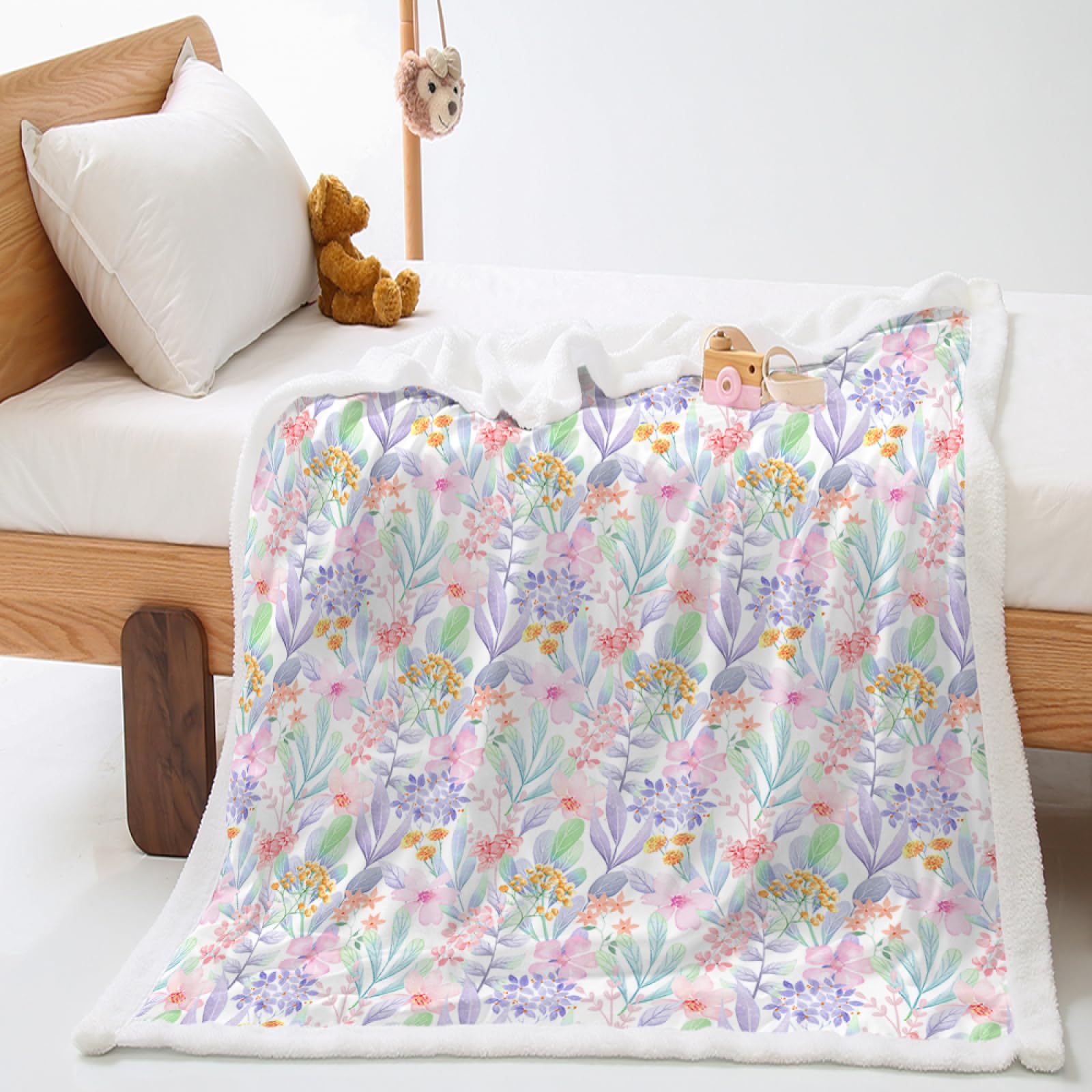 Plaid canapé douillet violet rose vert pour vos soirées cocooning
