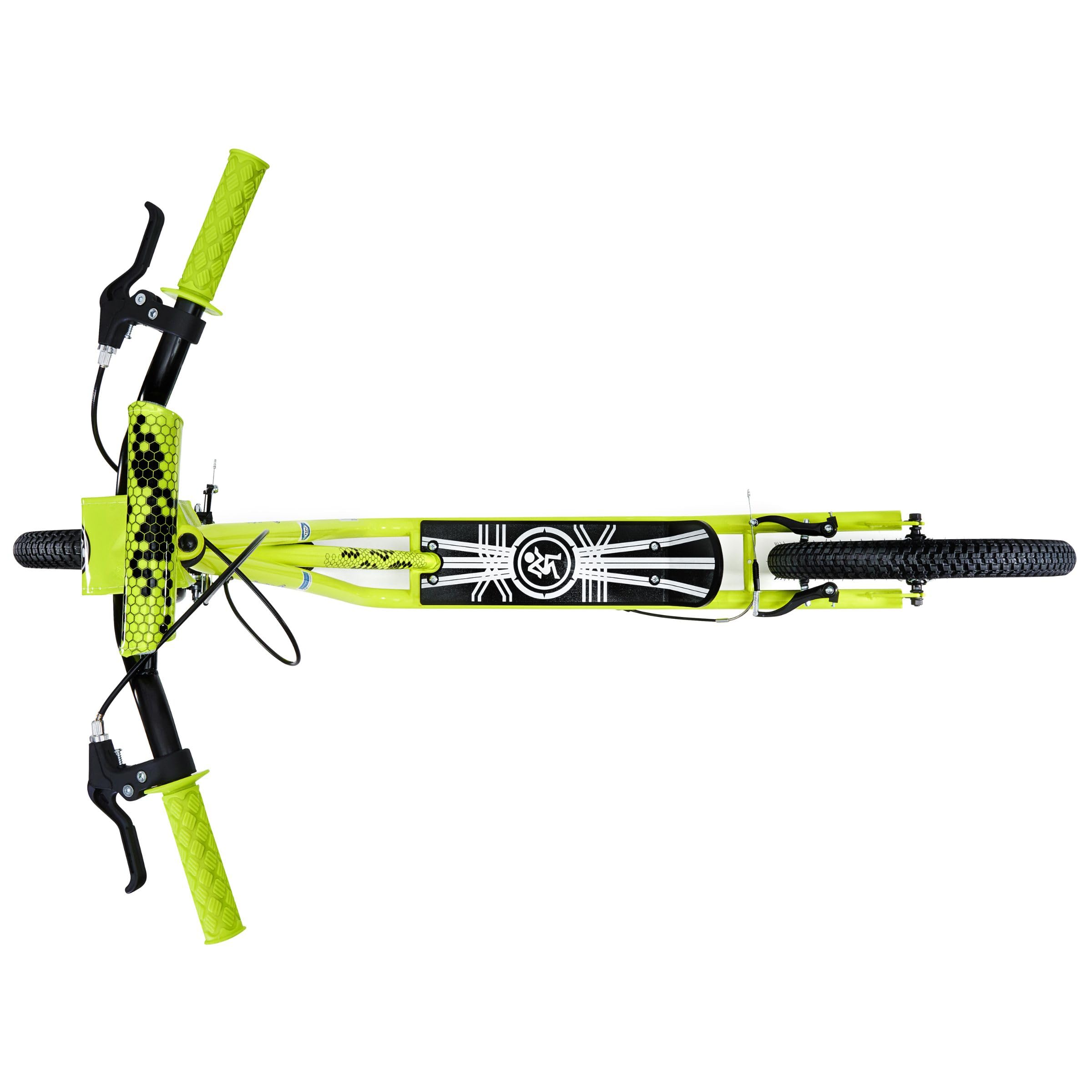 HyperMotion Runkie Patinete Urbano 16 Pulgadas Ruedas Inflables, Manillar Ajustable, Doble Freno Manual, para Niños Desde 8 Años, Jóvenes y Adultos, Amarillo