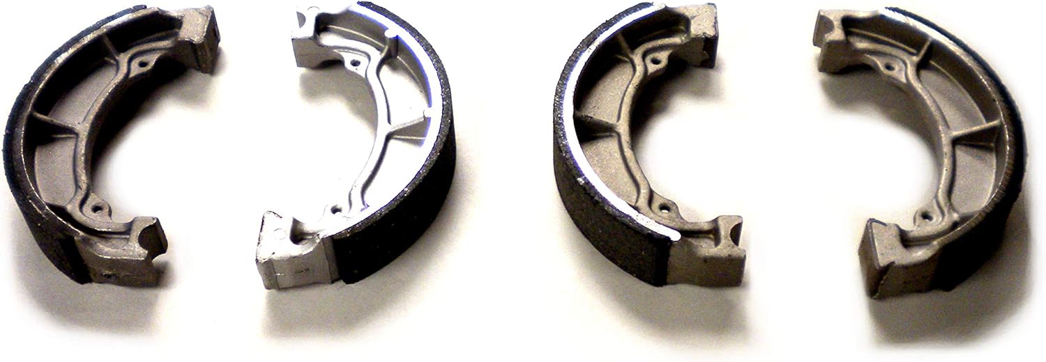 Monster Performance Front Brake Shoes for Kawasaki Bayou 185 220 250 Left & Right Precision Machined Quiet Operation Optimal Stopping All-Weather Quality Tested
