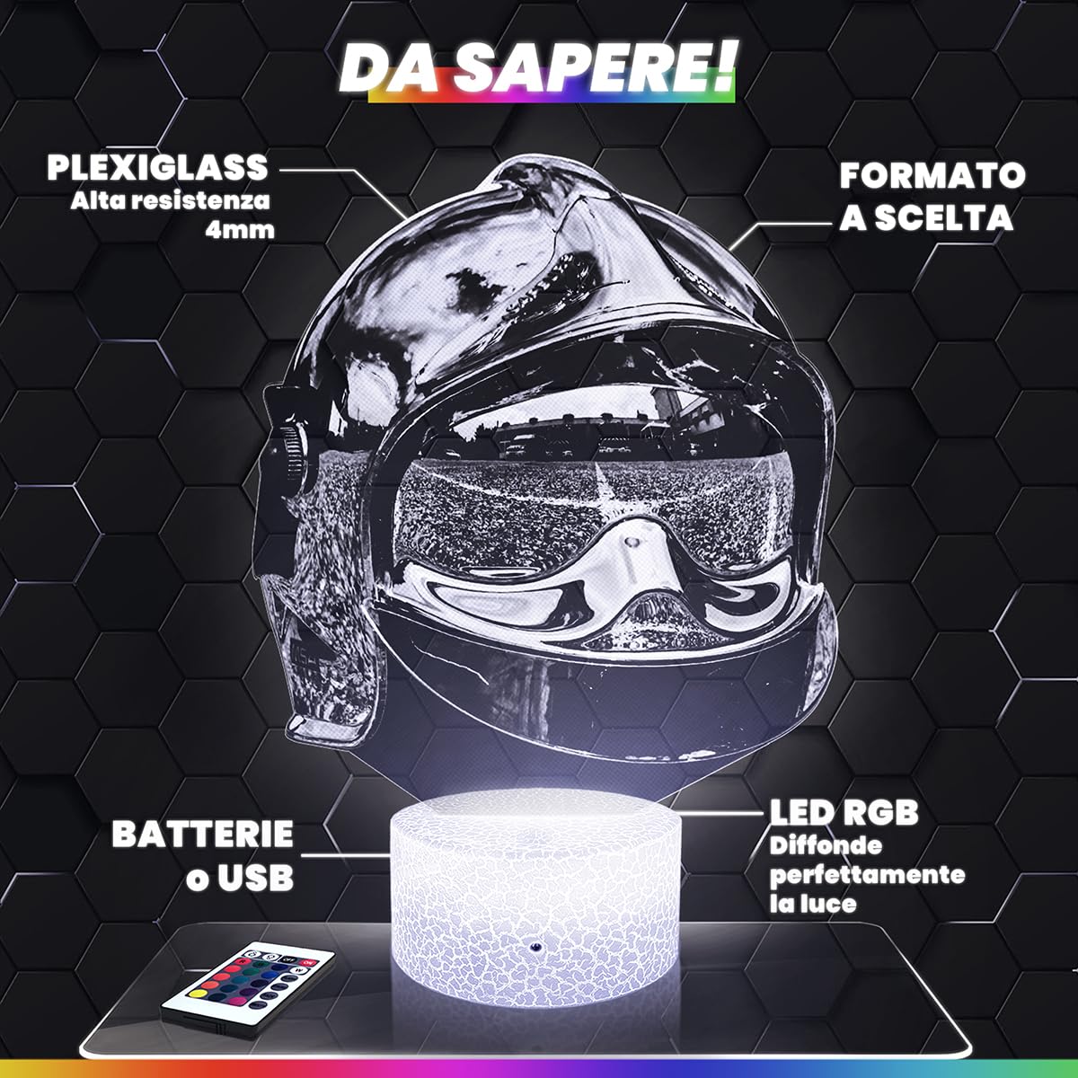 Lampephoto.fr - Lampada 3D Vigile Del Fuoco, Luce Notturna Tattile Vigile Del Fuoco, Illusione 3D Led, Idea Regalo di Natale per Ragazzi e Ragazze Lampada da Notte per Bambini o Adulti TOP