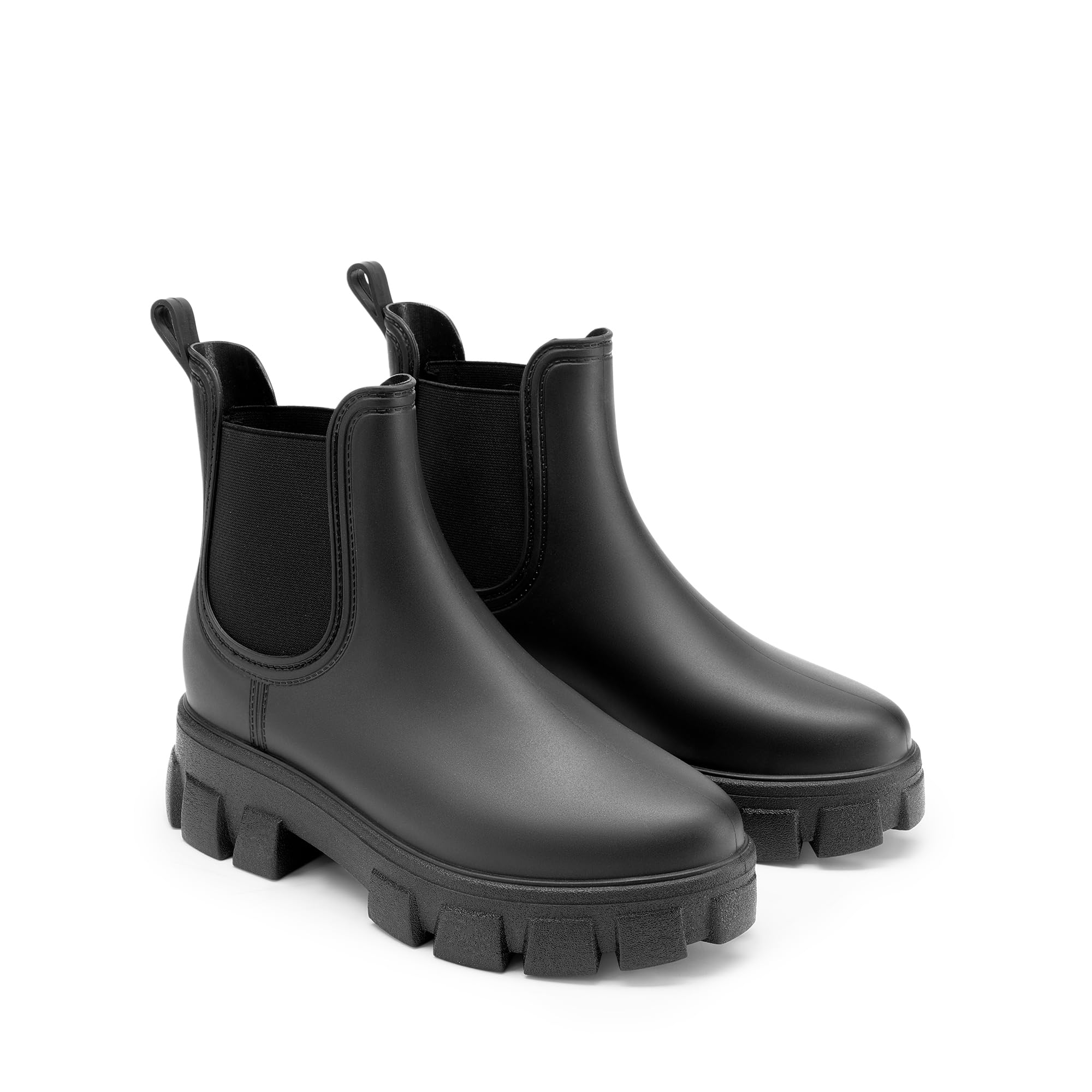 DREAM PAIRS Botines PVC de Agua Mujer Zapatos de Lluvia Impermeable Antideslizante Ligero Moda