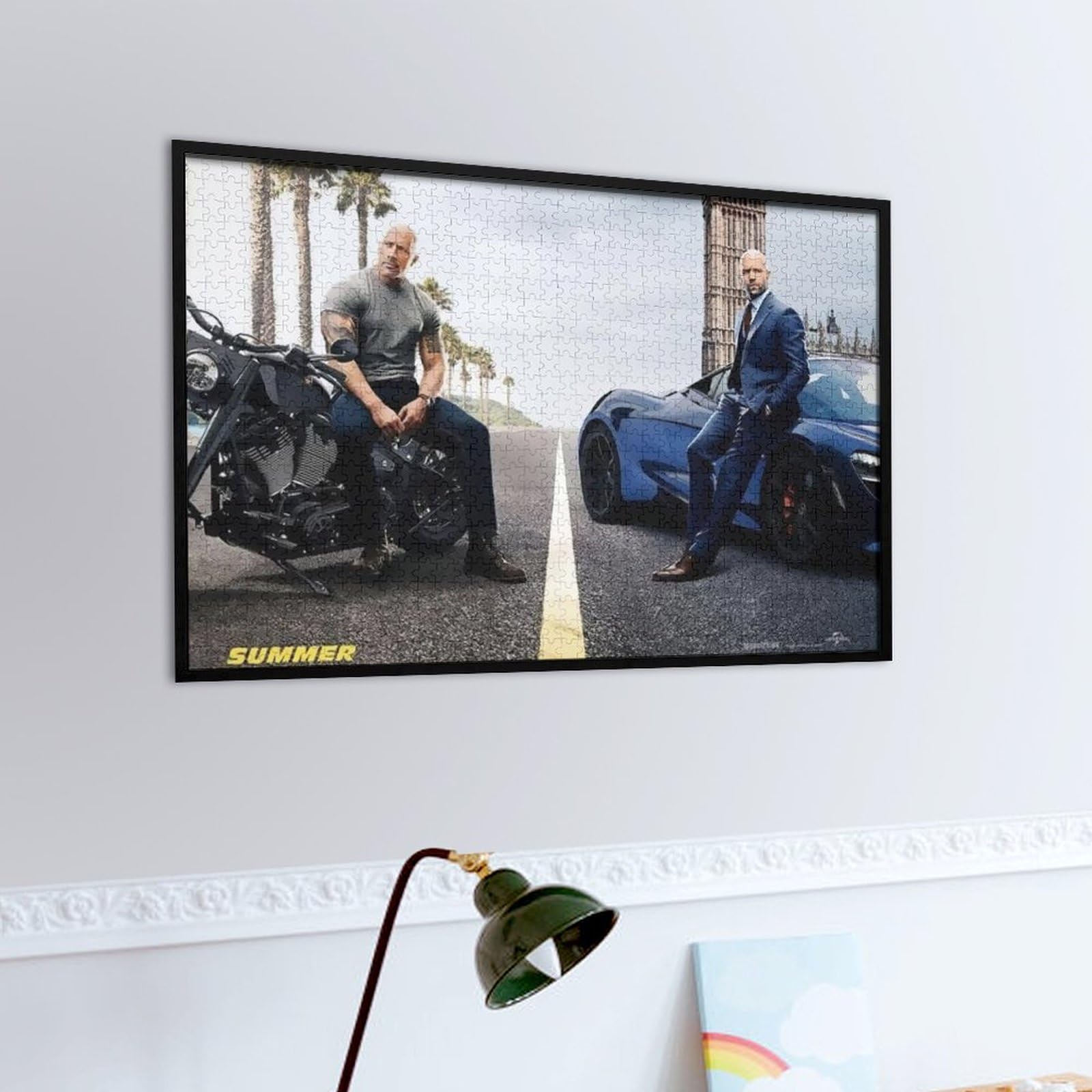 ジグソーパズル　完成品②　額縁入り箱付　高さ79cm✕幅54cm　1000ピース 楽天市場】ジグソーパズル額 MH-E19J アクリル付 額縁内寸法