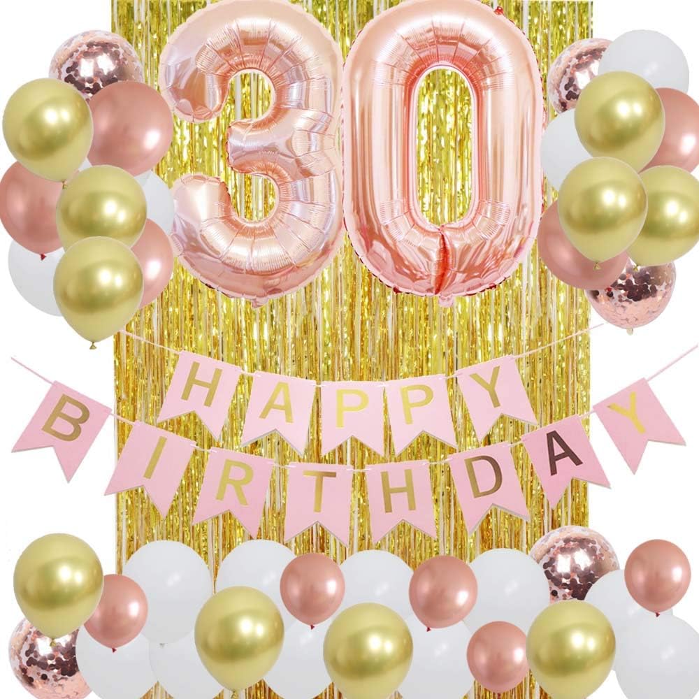 Rose gold 30th birthday banner Clearance
