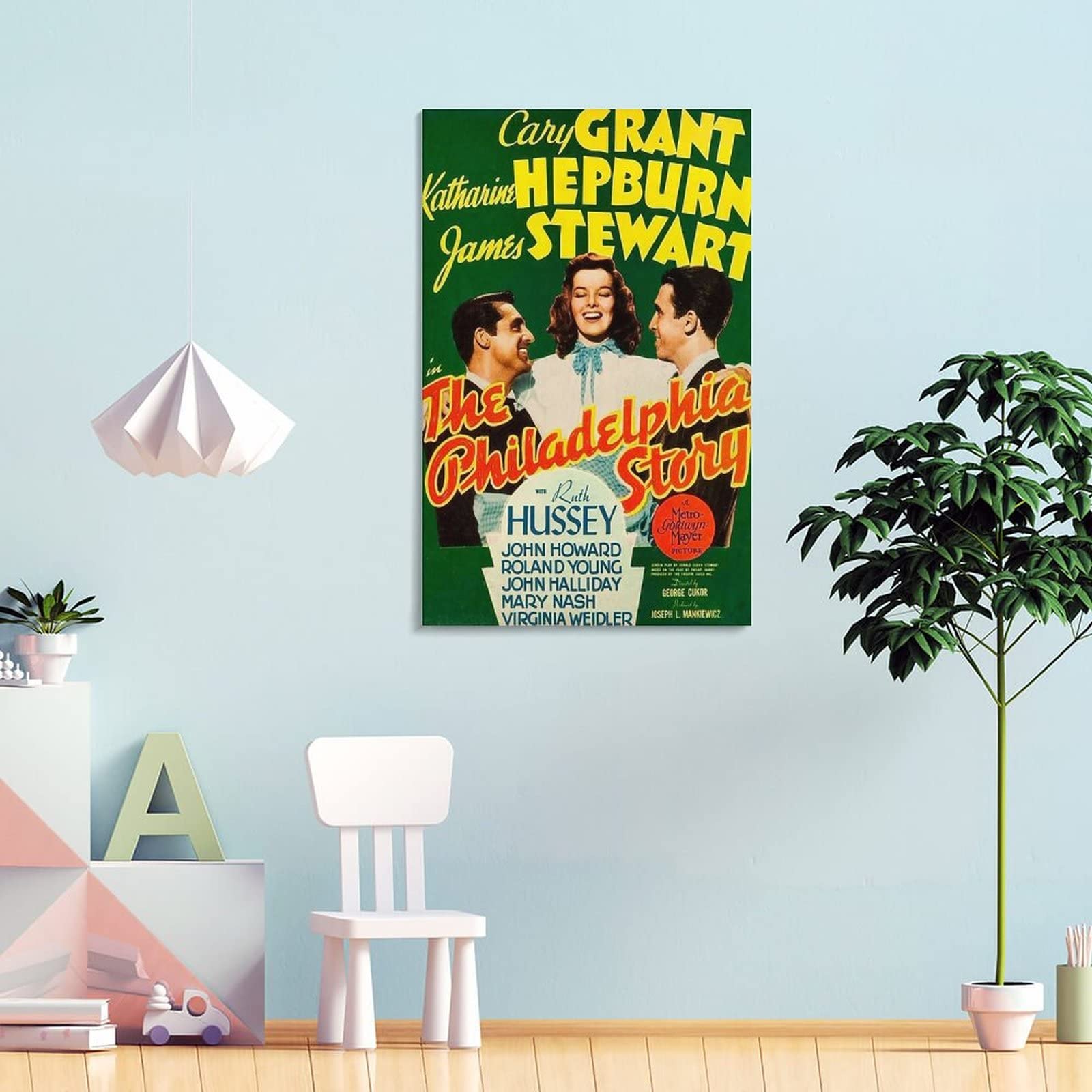 The Philadelphia Story 1940 - Poster vintage con commedia classica, su tela, per soggiorno, camera da letto, 50 x 75 cm