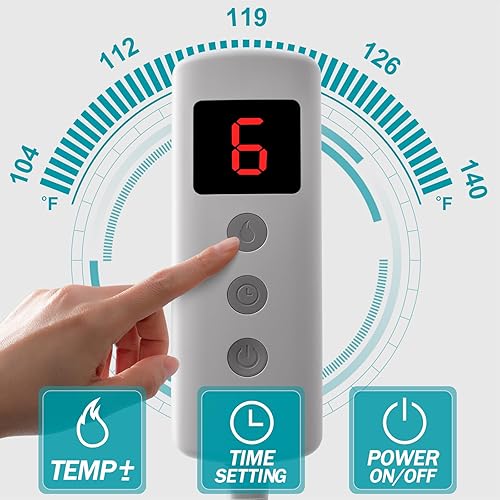 Miniatura 9 de Almohadilla térmica para espalda, cuello, dolor de hombro y calambres, almohadillas eléctricas de 20 x 24 pulgadas de apagado automático, opciones