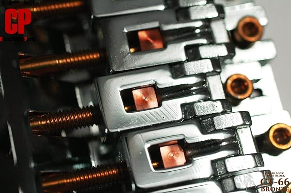 Creatifinity Parts ベルブラス インサートブロック / ブロンズ製(ベルブラス) FRT用 インサートブロック フロイドローズ等に 上品で煌びやかなサウンド CT-66-6P (6個セット)