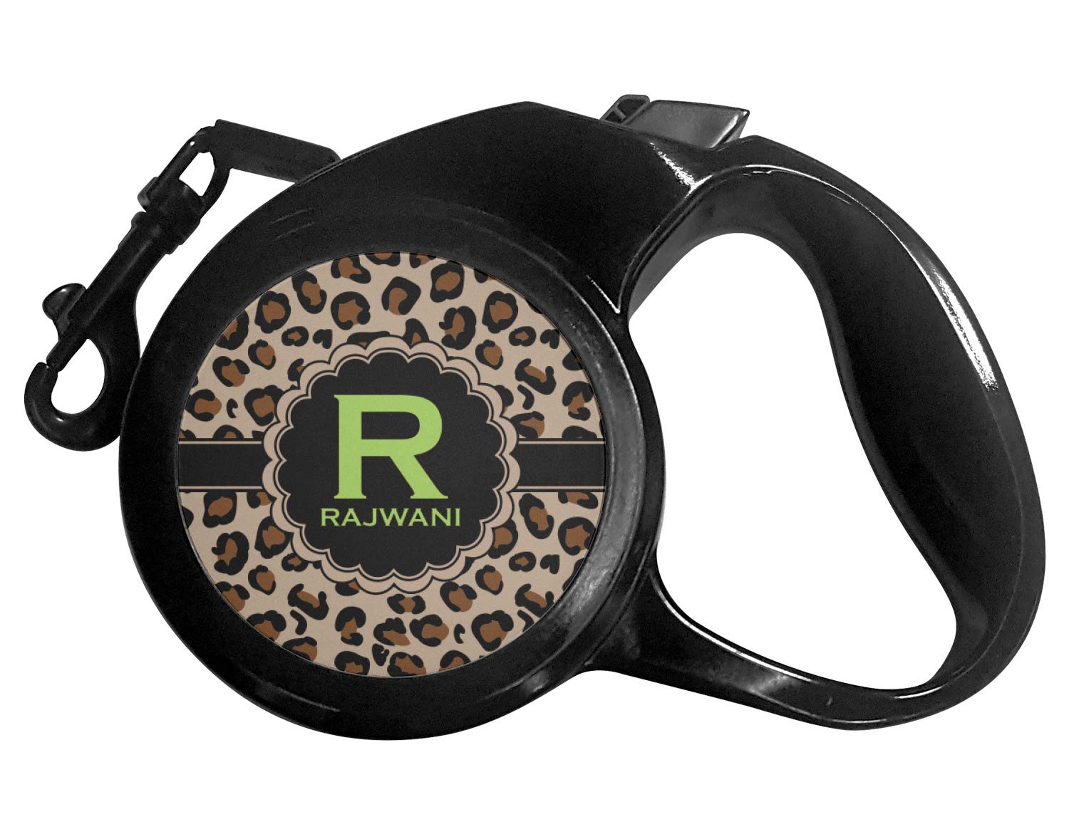 YouCustomizeIt Personalized Granite Leopard Retractable Dog Leash - Medium
