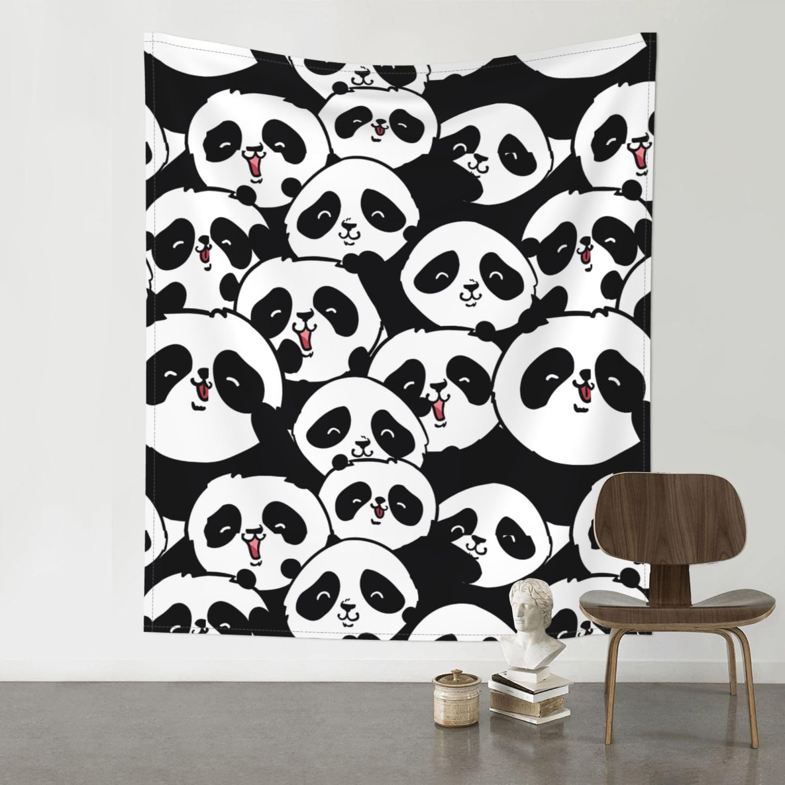 YYHWHJDE Panda Pattern Prints 60x51in Wall Tapestry – Boho Decor Throw Blanket for Bedroom, Dorm, Beach Cover, Picnic & More