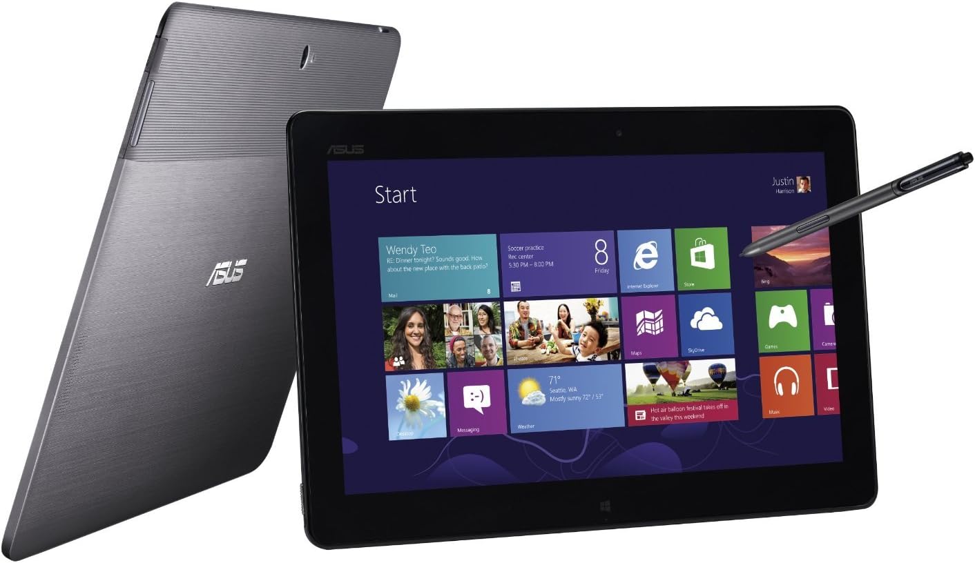 ASUS VivoTab TF810C-C2-GR 12-Inch (1.8 GHz, Intel Atom Z2760 processor, 64 GB Tablet with Microsoft Office H&S) (Gray)