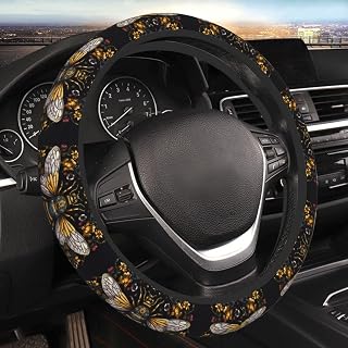 Bee With Queen Elastic Steering Wheel Cover