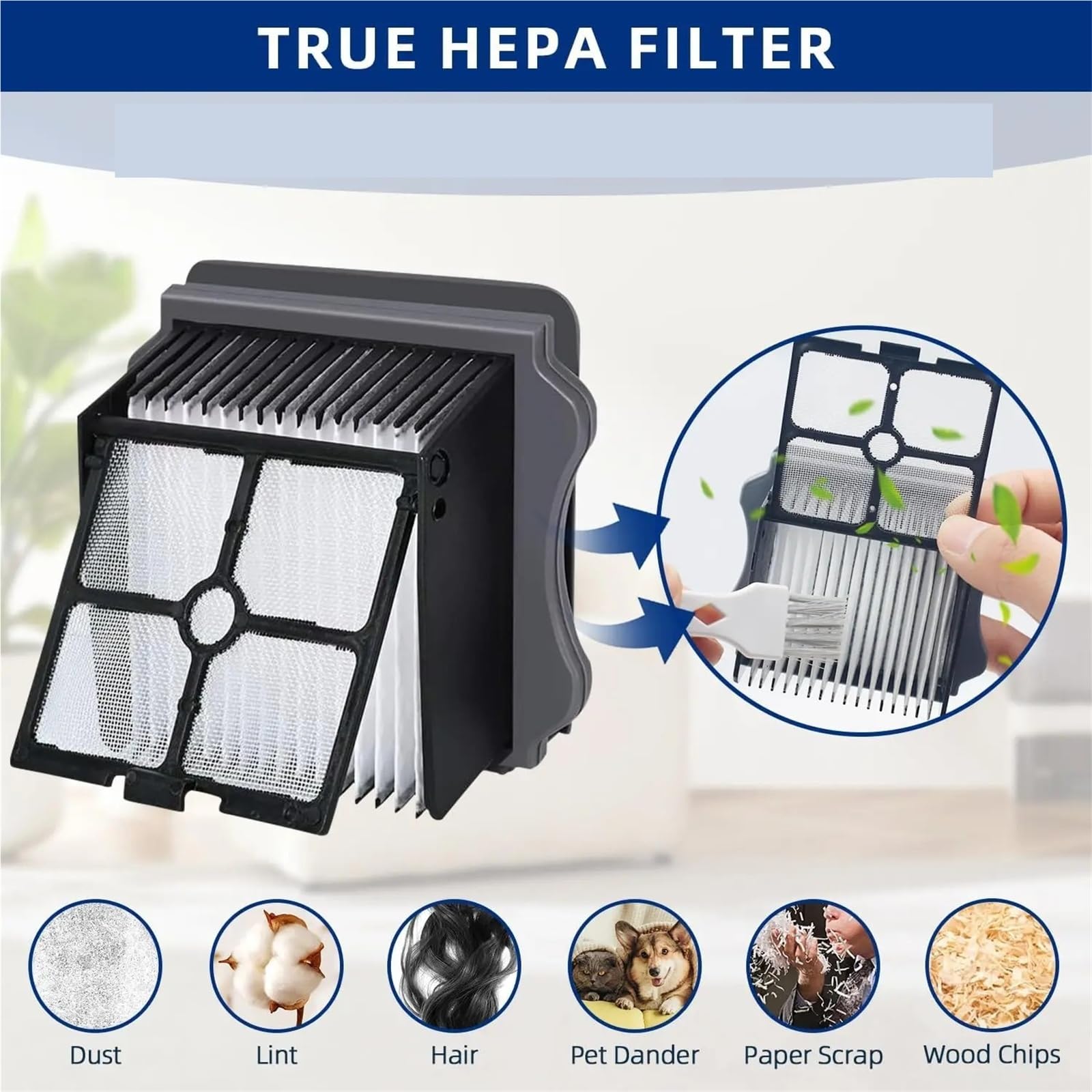 Ersatz for Bürstenrolle Und Filter, Kompatibel Mit Tineco, S5 / Pro/Pro 2 Blue Akku-Nass-Trockensauger(8pcs)