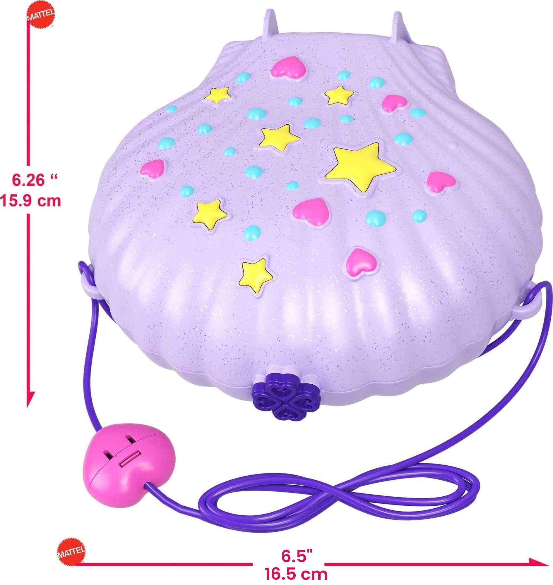 Polly Pocket Isla Purpurina – Estuche De Sirena Con Muñeca Y 11 Accesorios, Juguete Portátil Para Niños De 4+