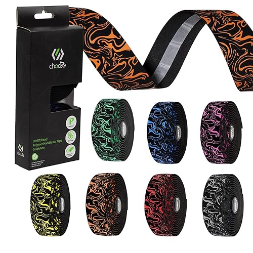 Miniatura 5 de Chooee Cinta de manillar de bicicleta de carretera, cinta de barra de bicicleta de 2 piezas, púrpura