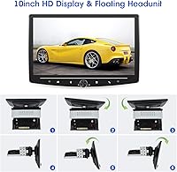 Vista 6 de [2G+64G] 10 pulgadas Android 13 pantalla táctil DIN simple coche estéreo giratorio Carplay Radio con cable/inalámbrico Carplay y Android Auto