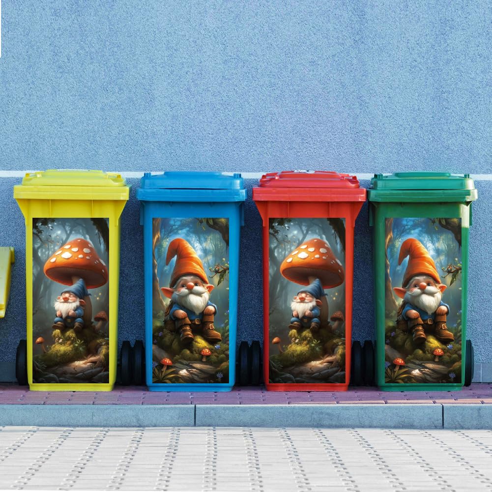 Targawerelax Mülltonnenaufkleber 30x70cm - Wetterfest, Tierbaby Giraffe Design