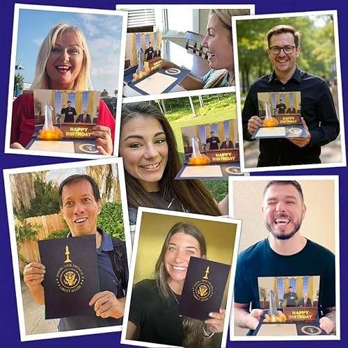 Miniatura 12 de Donald Pop Up Birthday Card with Trump's Real Voice & Lights - Funny Political Dad Birthday Cards for Men, The Original Oval Office Design Plays