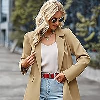 Vista 276 de Cinturón de cuero clásico con hebilla de metal para mujer con vestido de jeans Aah-negro-clásico