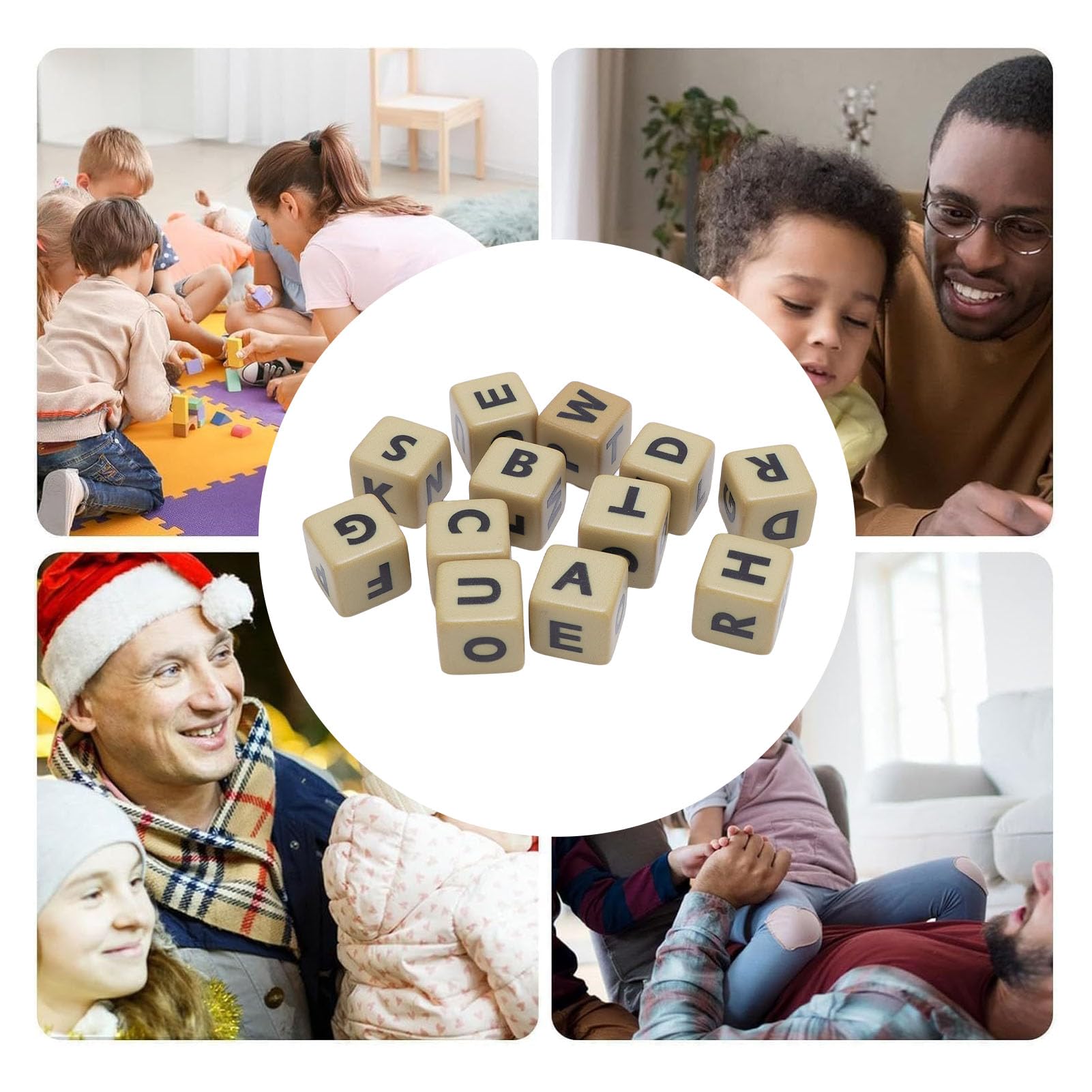 ZDETGU 6 Sided English Letter Dice Set for Word Games Family Fun and Learning On the Go - Image 2