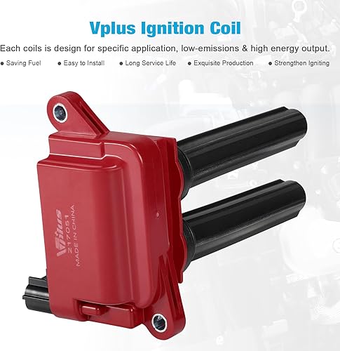 Miniatura 4 de Vplus Bobinas de encendido UF504, paquete de 8 compatibles con Jeep Grand Cherokee, repuesto para Chrysler 300 Aspen & Dodge Challenger Charger