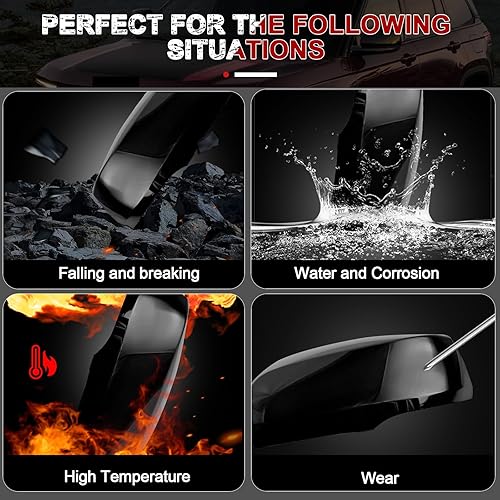 Vista 18 de Funda de repuesto directa negra brillante para Jeep Grand Cherokee 2011-2021 y Dodge Durango 2011-2025, estilo de reemplazo directo,