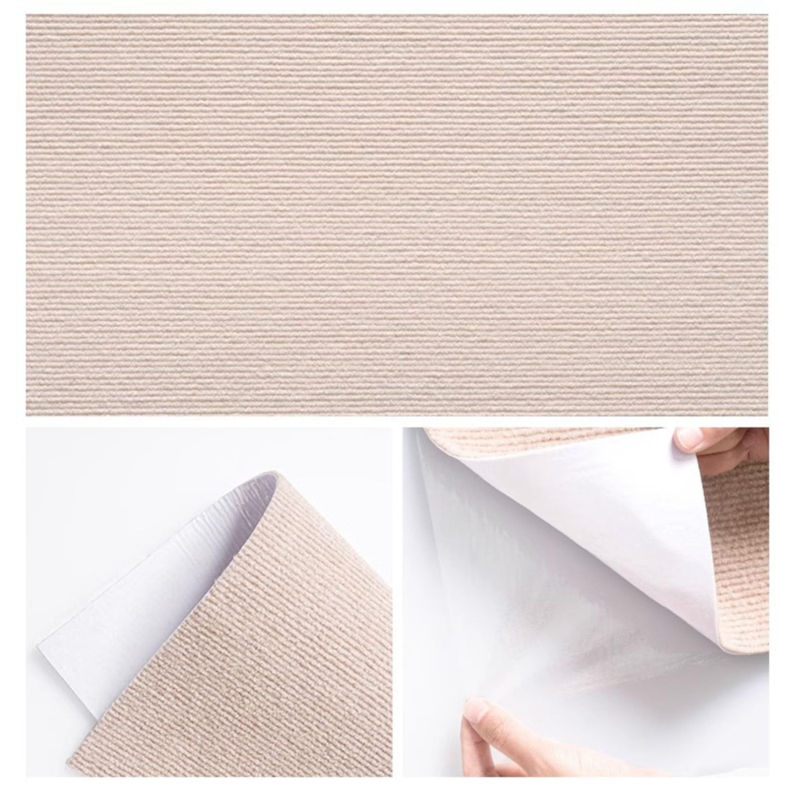 Teppichfliesen für Zuhause, 30,5 x 30,5 cm, Mehrzweckquadrate, 48 Stück, selbstklebend, zum Abziehen und Aufkleben, einfache Installation