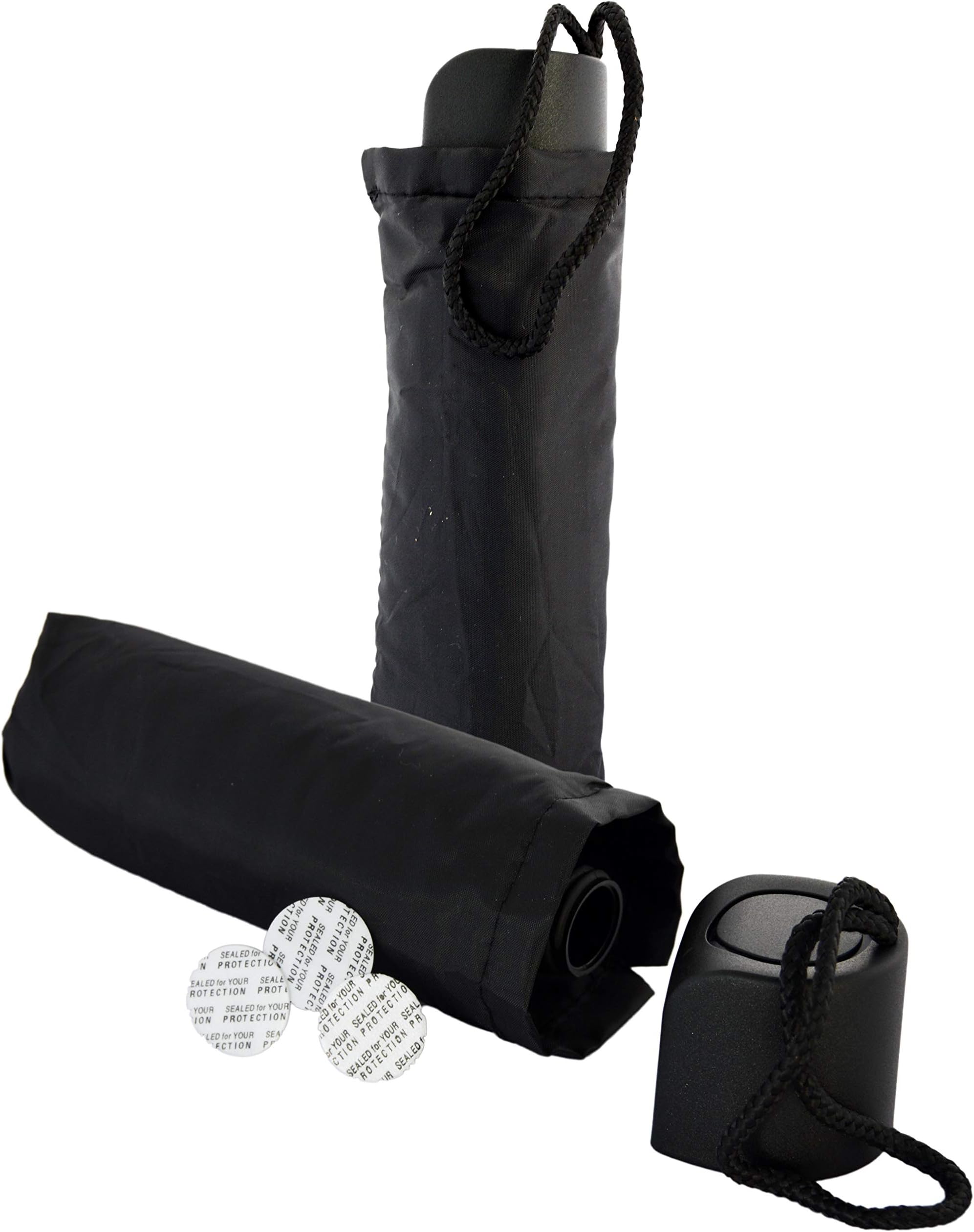 BoozeBrella Umbrella Flask | 9 oz Disguised Flask | Convenient & DIscreet Hidden Alcohol Flask | Looks and Feels Real | Great For Concerts & Sports (Black)