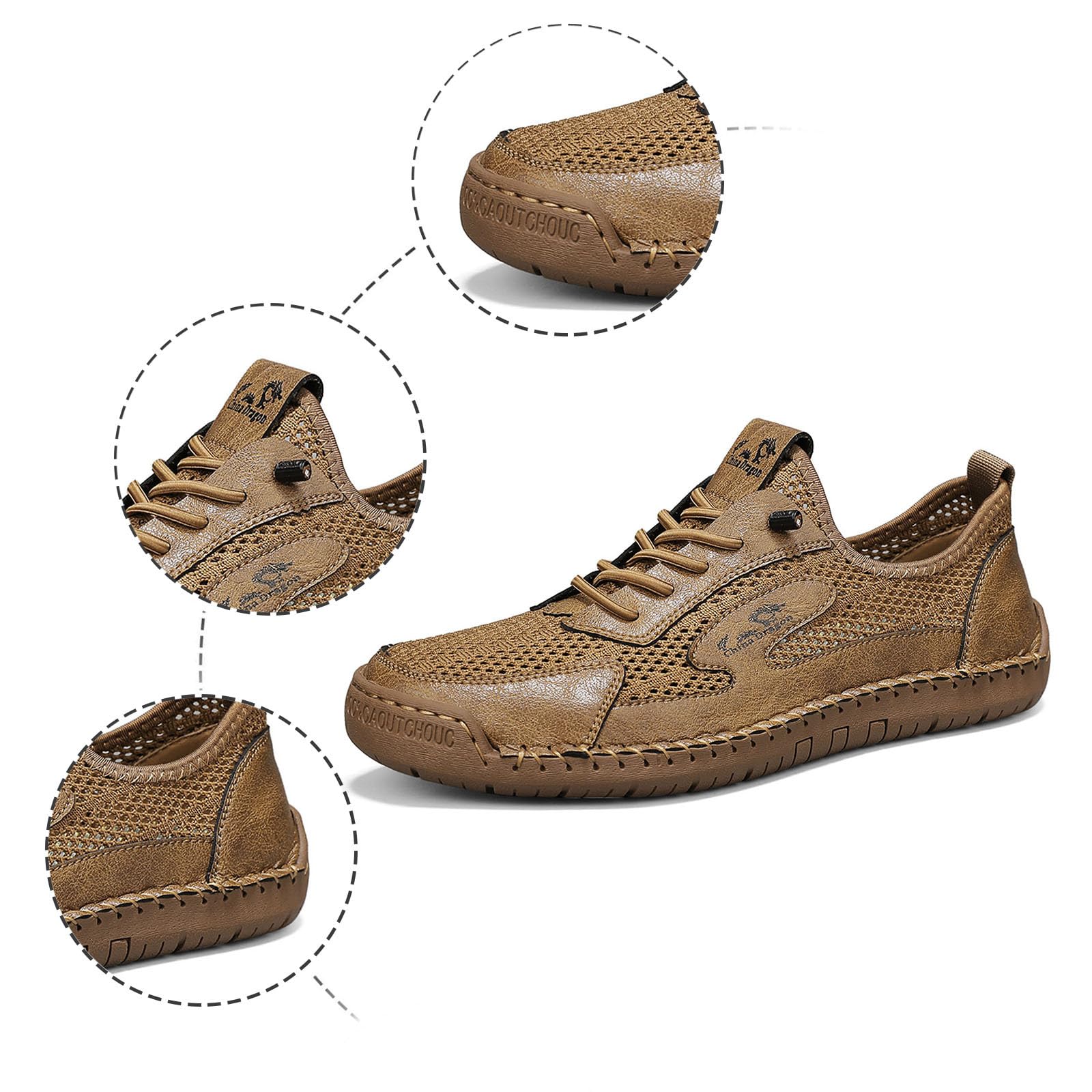 Sandalias Playa Hombre Suela de Goma Malla Transpirable con Bandas Ajustables Senderismo Casual Chanclas Piscina Zapas Calzado Sandalia Durable Flexible para Ciudad