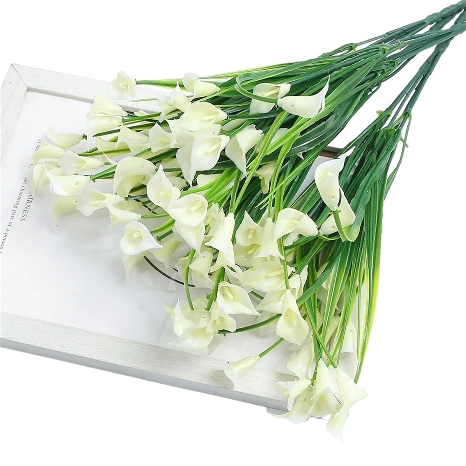 Dcrxz Artificial Flowers 10PCS Artificial Calla Lily Bouquet, 33 cm – Home Decor, Garden Decor, Wedding Decor, Outdoor Vase Arrangements, Plants(3)