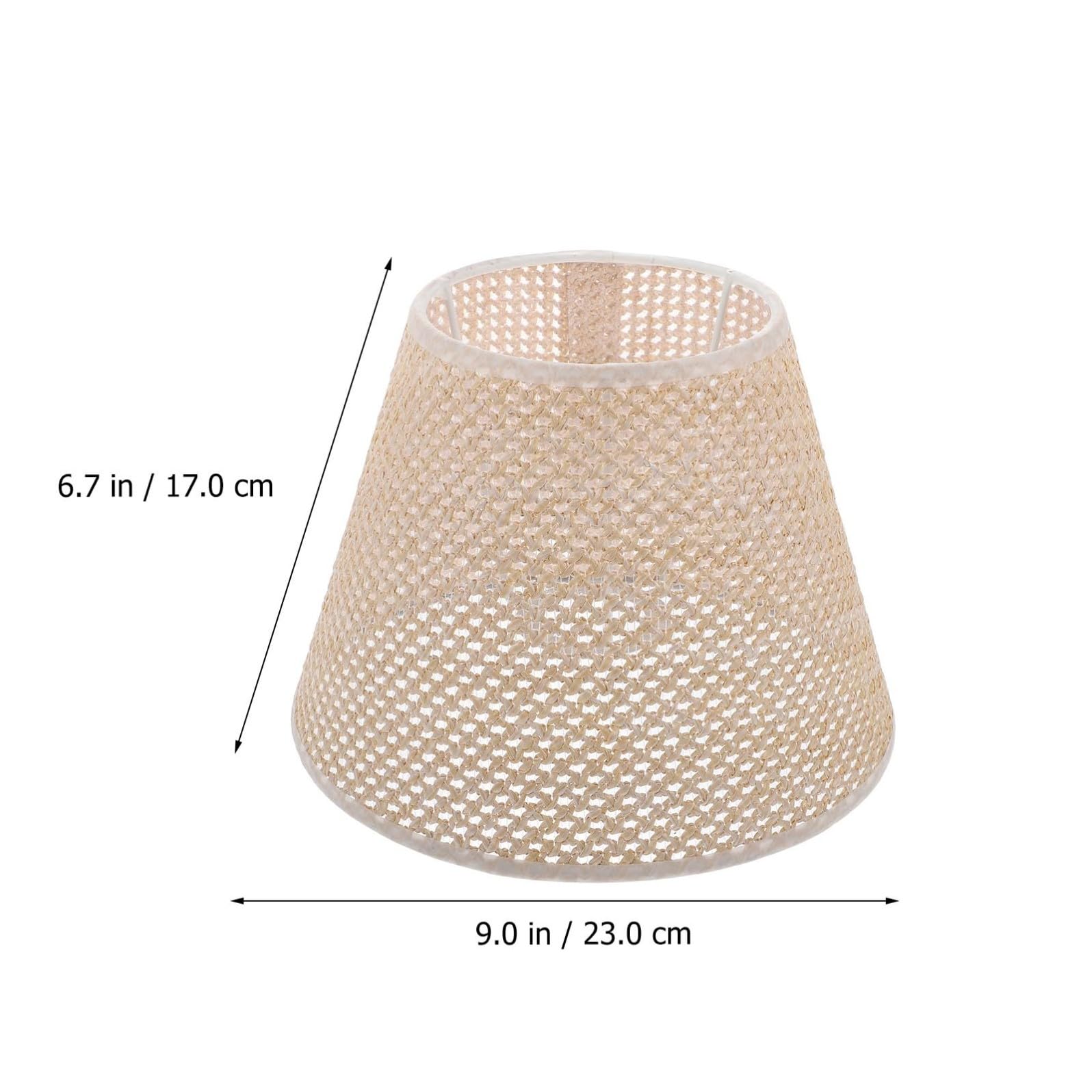 SHINEOFI Paralume in Rattan Intrecciato Artigianalmente per Lampada da Tavolo E27, Design Naturale e Resistente, per Soggiorno e Camera