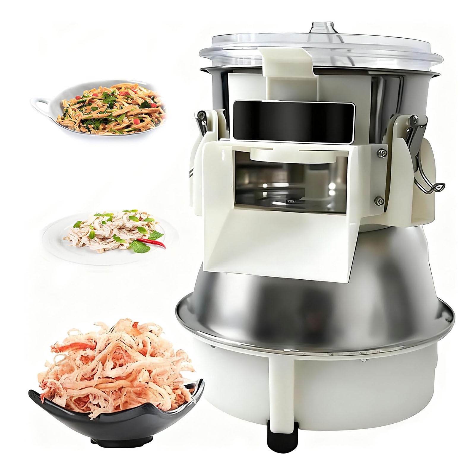 Desmenuzador De Pechuga De Pollo Eléctrico, Máquina De Desmenuzado De Carne De Pechuga De Pollo De 180w,Desgarrador Carne Eléctrico Con Hoja Acero Inoxidable Y Motor Alto