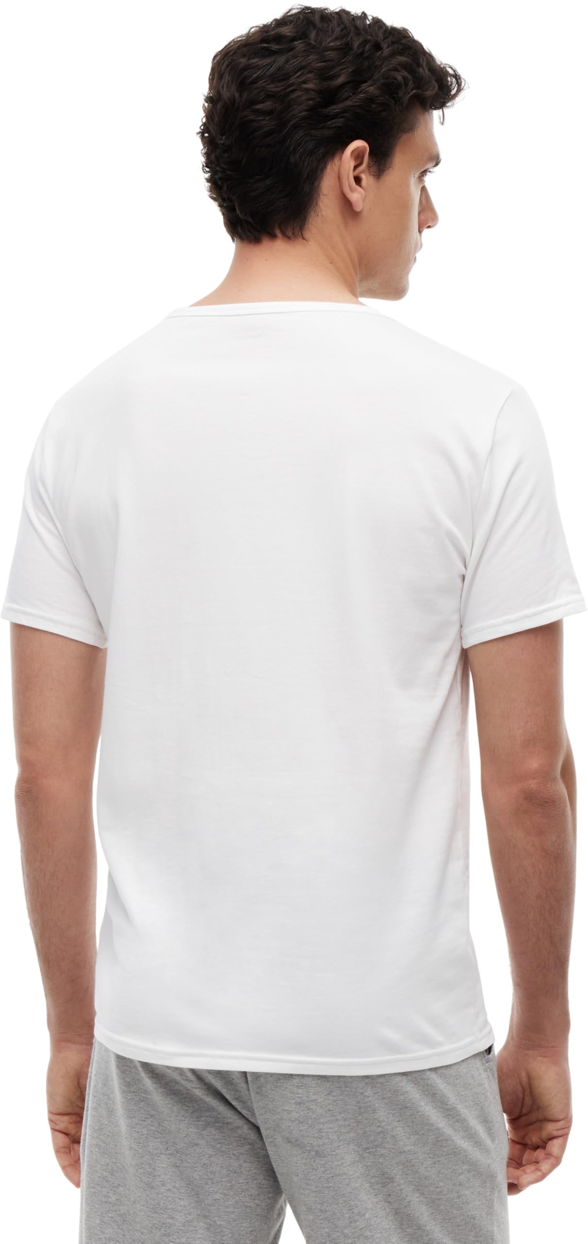 Tommy Jeans Camisetas de Manga Corta Pack de 3 Hombre Stretch con Cuello de Pico