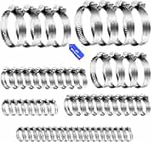 POWERTEC 70260 - Fascetta Stringitubo A Chiave Da 10 Cm, Regolabile, In Acciaio Inox, Per Collettori Di Polveri E Sfiato Dell'asciugatrice, Confezione Da 10, Blu - Foto 7