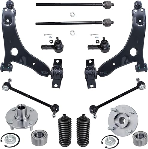 Miniatura 177 de Detroit Axle - Kit de cubos de rodamiento de rueda delantera de 6 piezas para Dodge Dart 2013-2016, Chrysler 200 2015-2017, 2 cojinetes de rueda