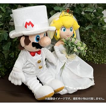 MARIO＆PEACH WEDDING STYLE Super Mario Odyssey Mario & Peach Wedding Dress Style Plush