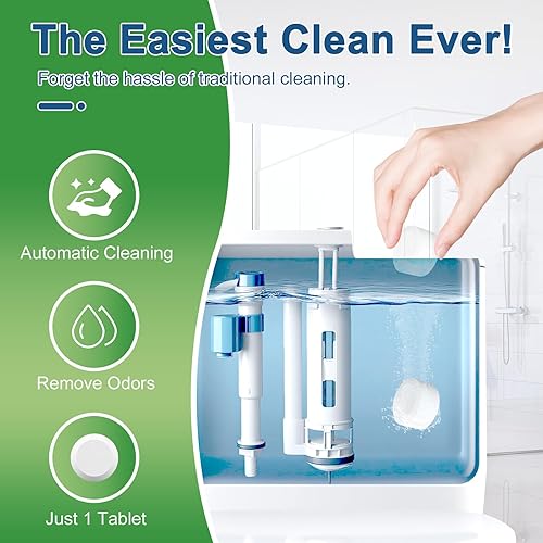 Miniatura 2 de Msvvko Pastillas Limpiadoras de Inodoro PAQUETE DE 30 Limpiadores Automáticos de Tanque de Inodoro Limpieza Continua Manos Libres para Inodoro de
