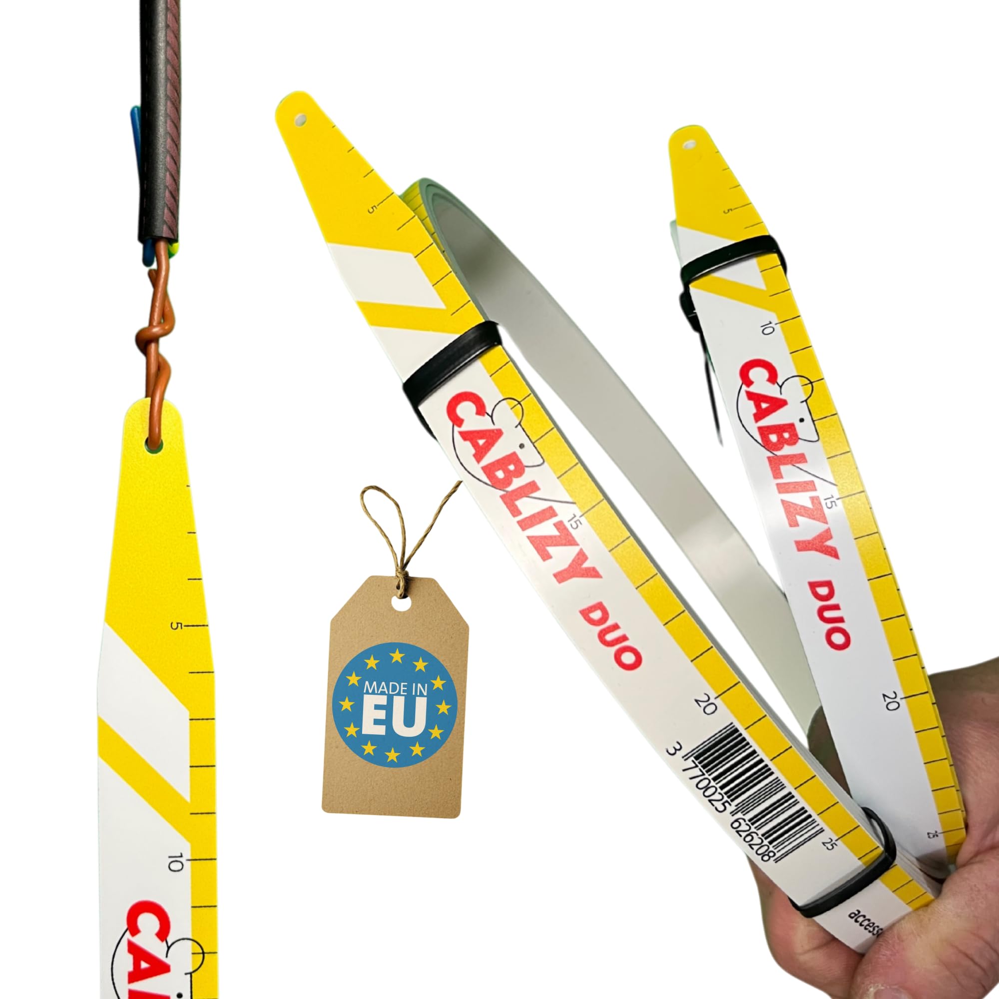 DUO – Sonda Passacavi Flessibile 3m + 1,5m | Strumento Professionale Ultra-Resistente per Cavi Elettrici in Muri, Condotti, Controsoffitti e Spazi Stretti | Kit Elettricista Completo