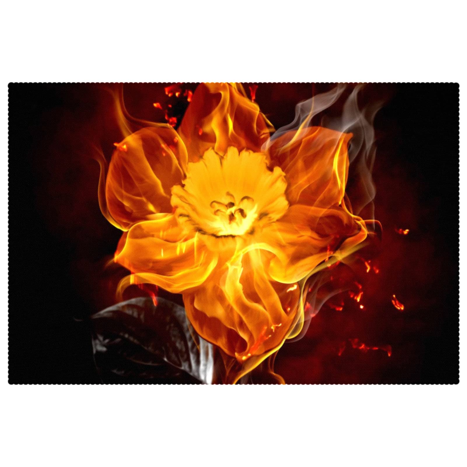 Set de table fleur antidérapant : la solution contre les brûlures de plat chaud en lot de 6