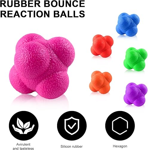 Miniatura 4 de KMRESA Kit de herramientas de entrenamiento de velocidad de reacción de 7 piezas, incluye 1 barra de coordinación de ojos y mano, 6 bolas de