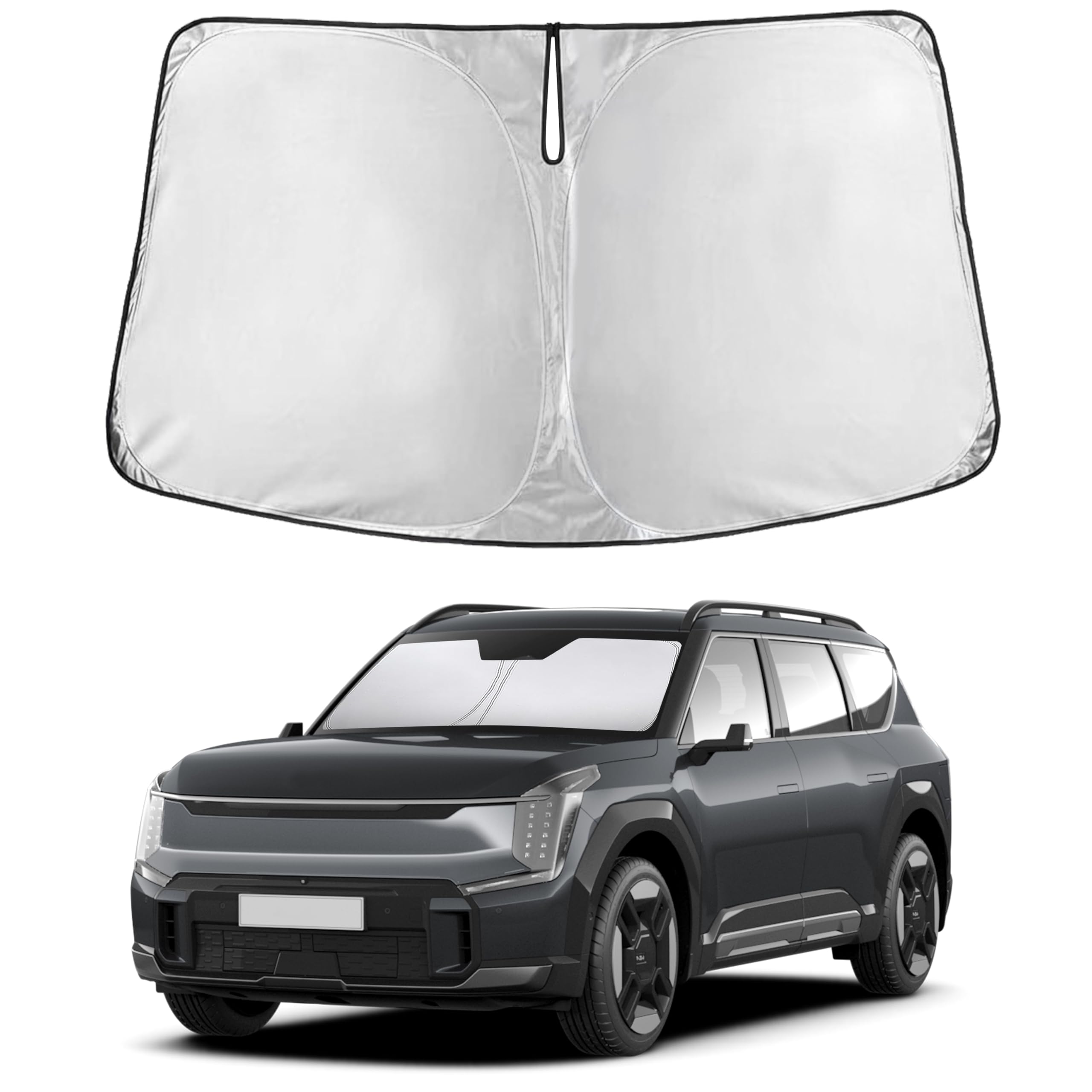 EcoNour Windshield Sunshade Compatible for Kia EV9 2024 2025 2026